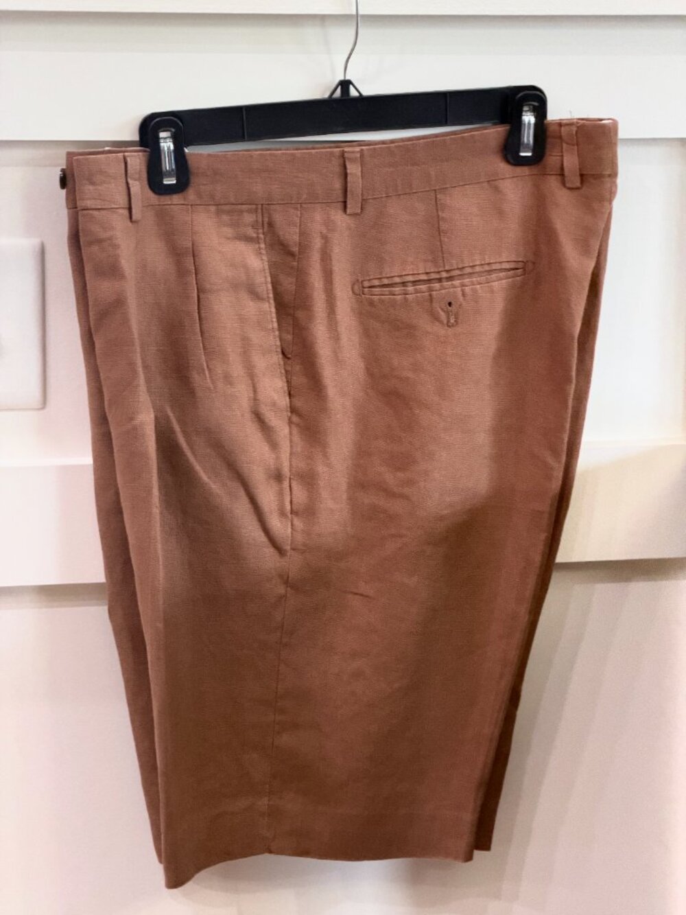 Paul Fredrick Classic Fit Linen Shorts